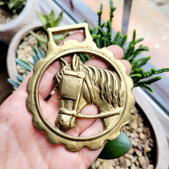 Vintage Horse Brass Harness Bottle Opener and Wall Hanging - Picture 2 of 6